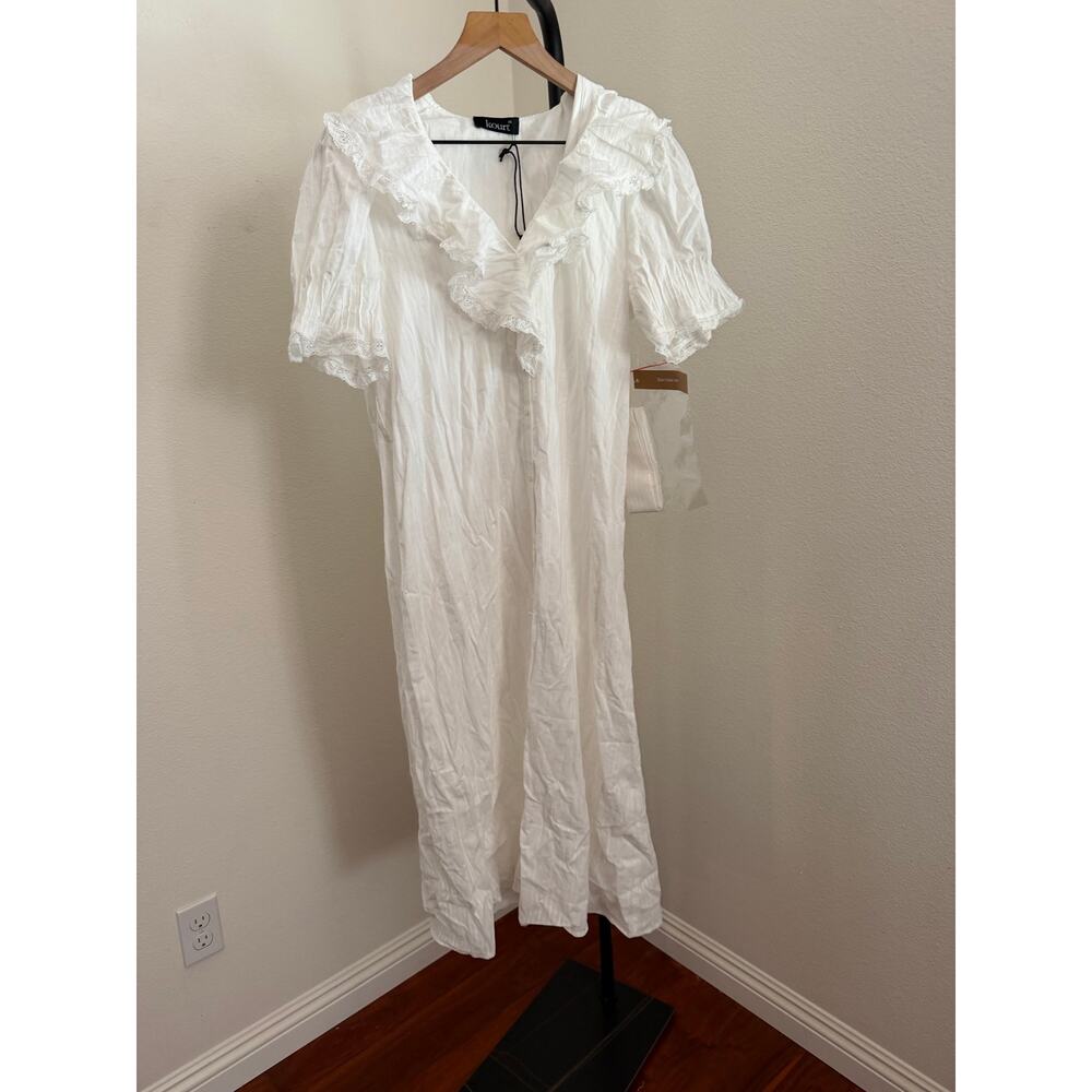 New Kourt Vida white dress size XS 100% cotton $172 - Picture 5 of 9